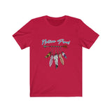 Short Sleeve Tee Unisex Native Proud Hanging Feathers