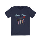 Short Sleeve Tee Unisex Native Proud Hanging Feathers