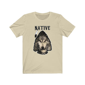 Short Sleeve Tee Unisex Native Wolf