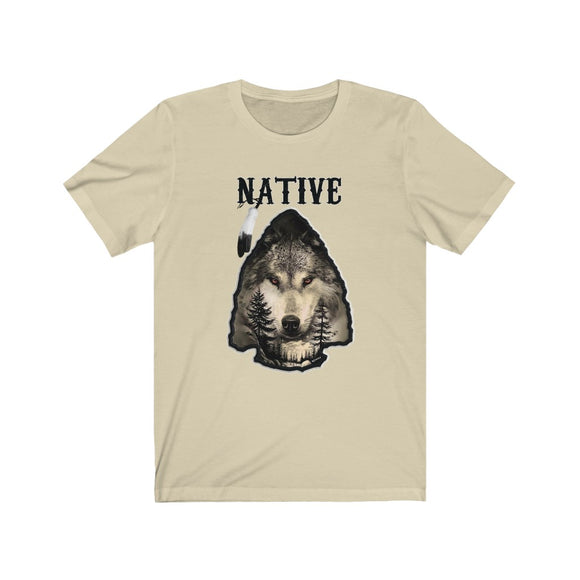 Short Sleeve Tee Unisex Native Wolf
