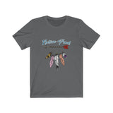 Short Sleeve Tee Unisex Native Proud Hanging Feathers