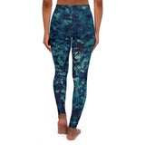 Spandex Leggingz Blue Texture