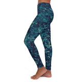 Spandex Leggingz Blue Texture