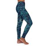 Spandex Leggingz Blue Texture