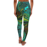 Spandex Leggingz Aqua Marble