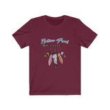 Short Sleeve Tee Unisex Native Proud Hanging Feathers