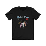 Short Sleeve Tee Unisex Native Proud Hanging Feathers
