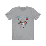 Short Sleeve Tee Unisex Native Proud Hanging Feathers
