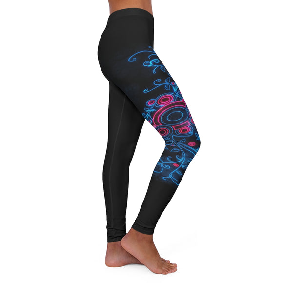 Spandex Leggingz Blue Spiral