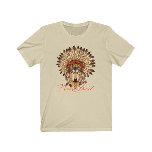Short Sleeve Tee Unisex Wolf Headdress