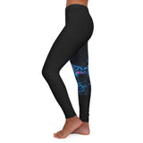 Spandex Leggingz Blue Spiral