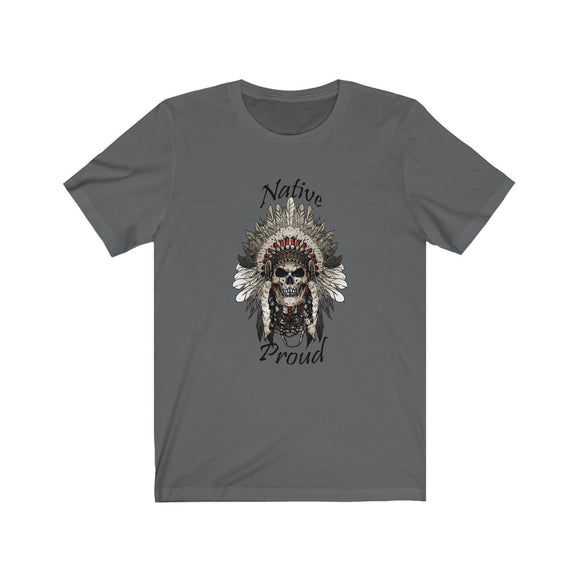 Short Sleeve Tee Native Unisex Proud Skull Headdress