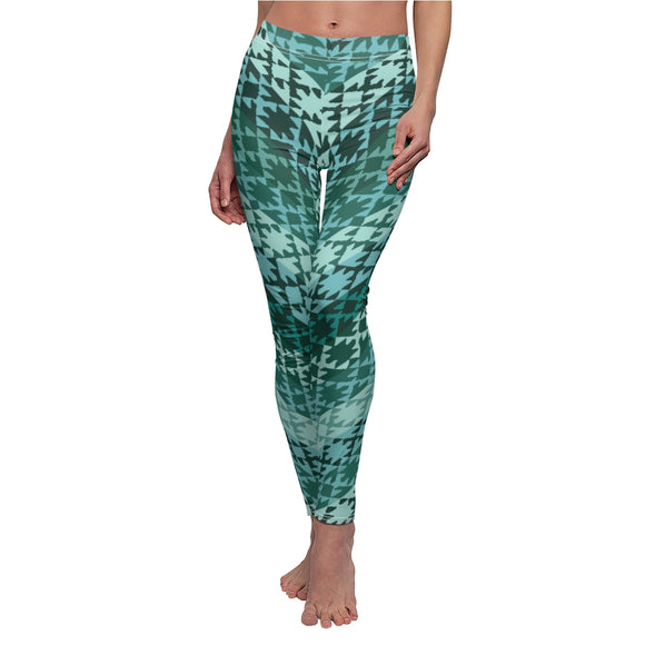 Casual Leggings Tribal Green